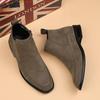 Fashion New Autumn Men's Shoes Fashion British-style Casual Leather Boots Korean-style Matte Short Boots Suede Chelsea Boots for Men