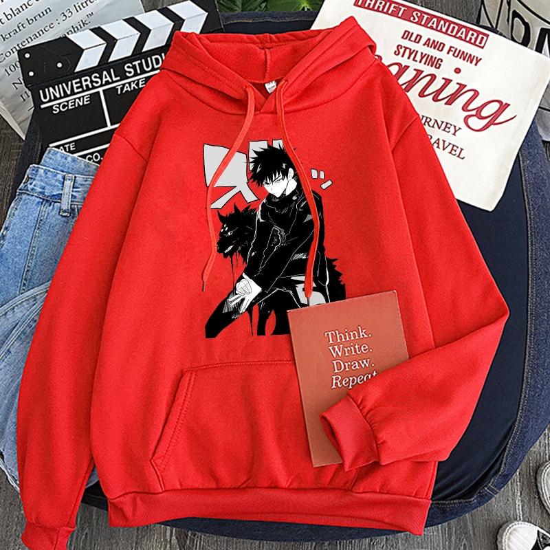 Japan Anime Hoodies Jujutsu Kaisen Fushiguro Megumi Graphic Vintage Oversized Hooded Cotton Hoodie Men Women Clothes