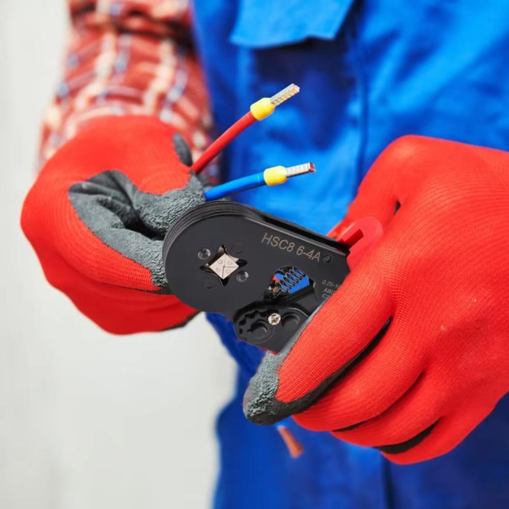 HSC8 6-4/6-6 Electrical Ferrules Tool Self-adjustable Wire Crimper for Household DIY Use