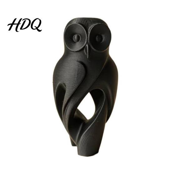 Арт Коллекционный Подарок 3D Печатная Фигурка Совы Полая Современная Скульптура с Матовой Поверхностью