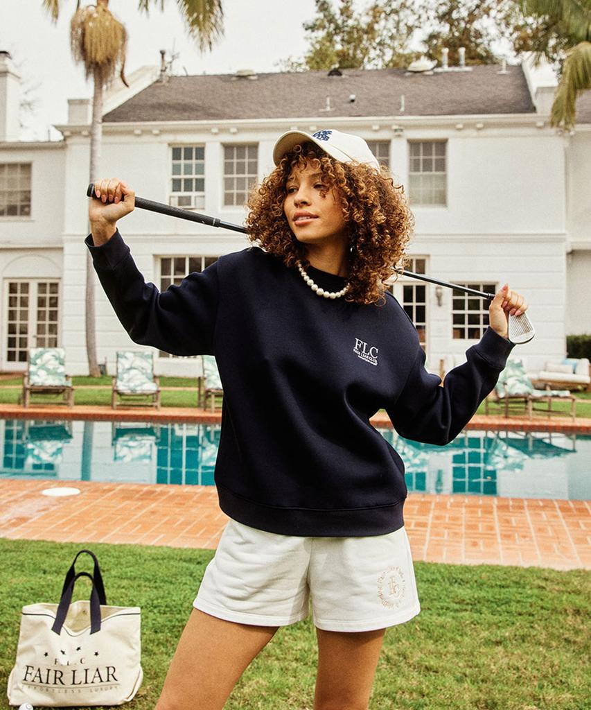 FAIRLIAR CLUB Effortlux Crewneck Sweatshirt_Navy