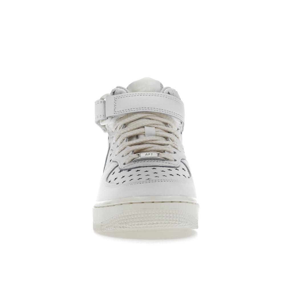 Nike Air Force 1 Mid Cut Out Stars Women Sneakers White Summit-White Coconut-Milk DV3451-100