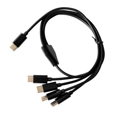 Power Bank Charging Cable Charging Line Type C To Type C Wire USB  To 4 Port Type C Cable Power Supply Cord Charger Cable