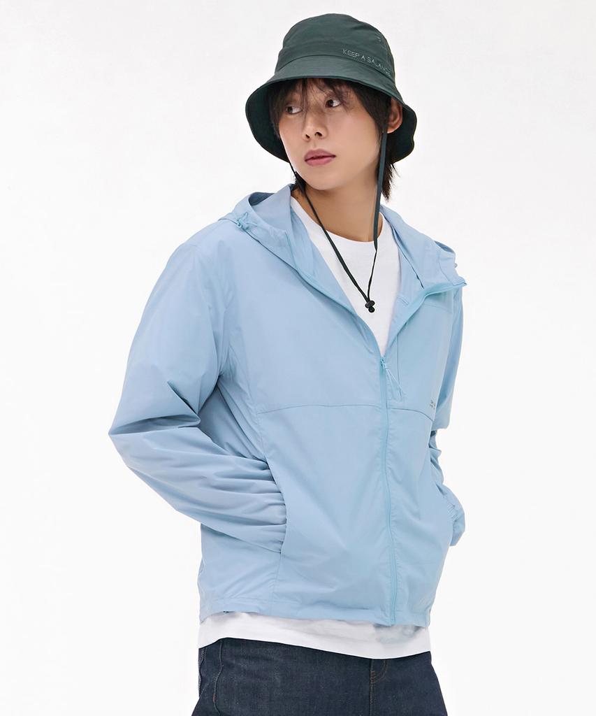 Chasecult Unisex Lightweight Stretch Windbreaker Jumper - Sky Blue