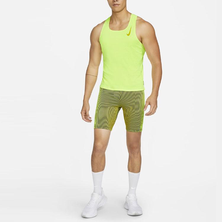 Nike AeroSwift Running Slim-Fit Tank Top Men Tops Fluorescent-Yellow CJ7836-702