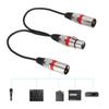 30cm Length XLR Female To Dual Male Splitter XLR Splitter Cable for Canon For Microphones