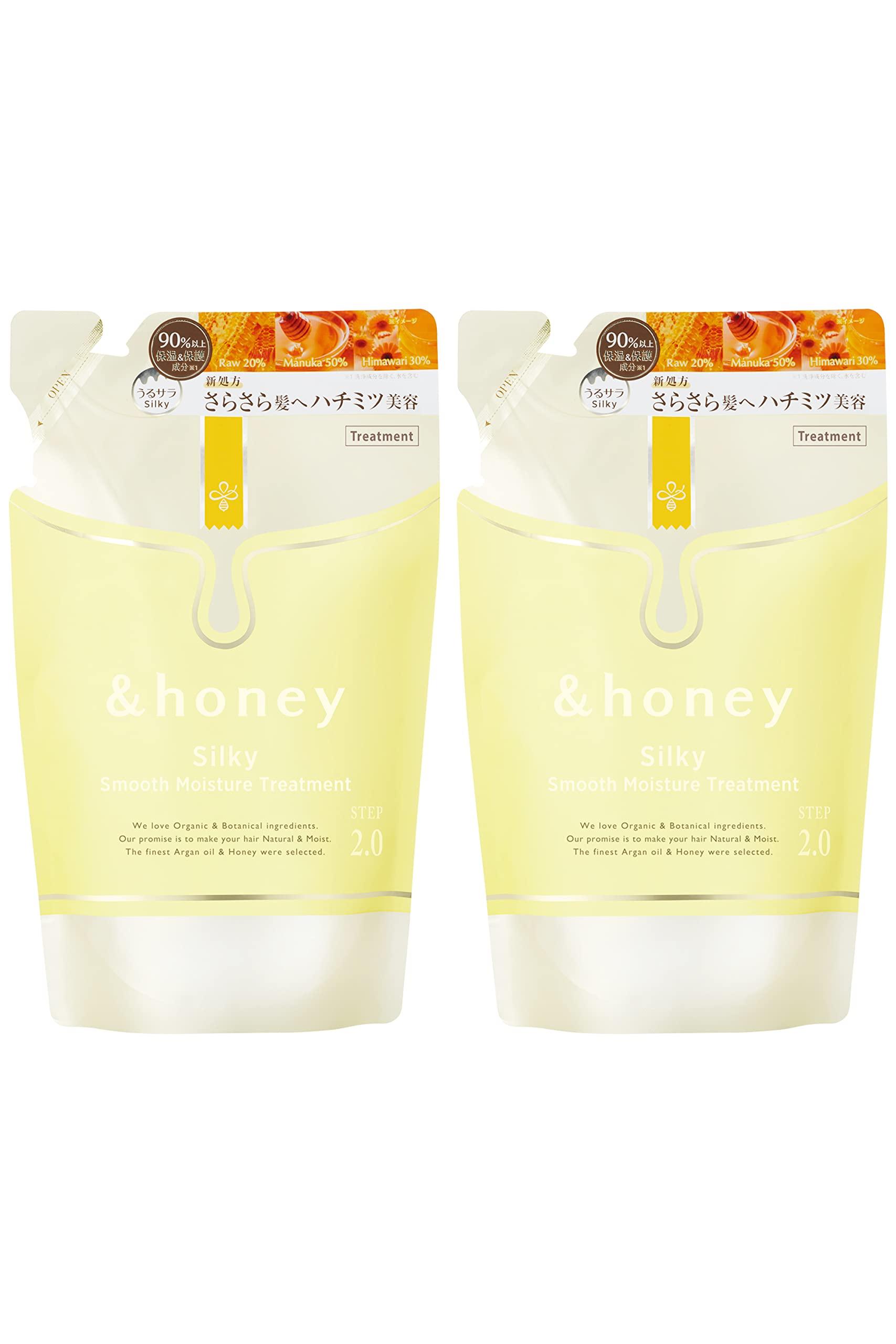 

&honey Silky Smooth Moisture Treatment Refill Set of 2 700g Rinse and Conditioner