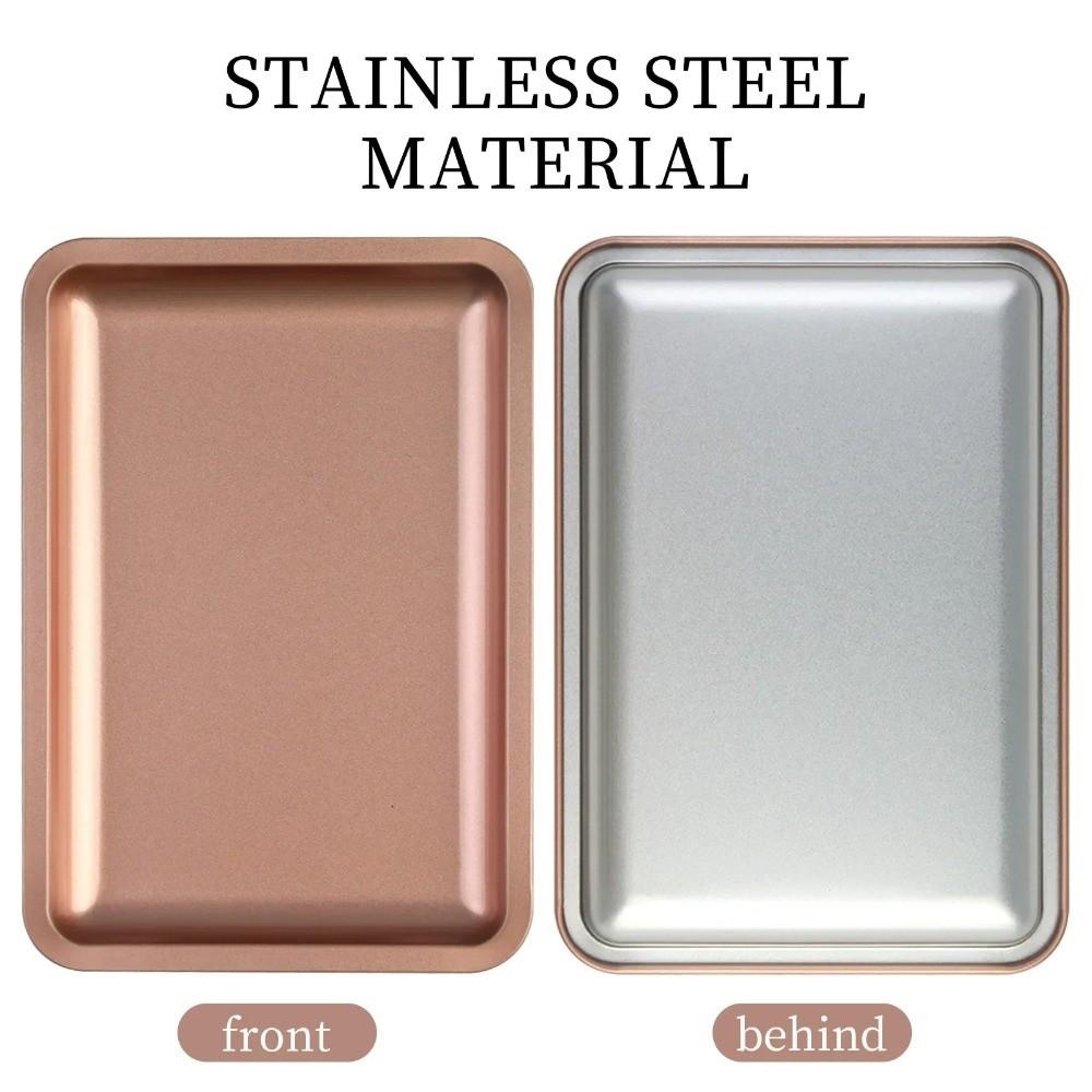 Nail Art Cosmetic Storage Tray Stainless Steel False Nails Dish New Manicure Plate
