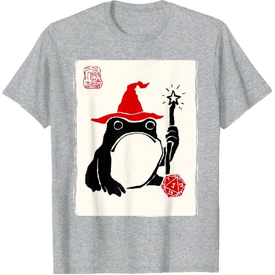 NAT 1 DND Board Games Men Funny Japanese Frog T-Shirt