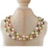 Vintage Happy Dopamine Vibe Natural Freshwater Baroque Pearl Necklace Gypsy Collarbone Chain