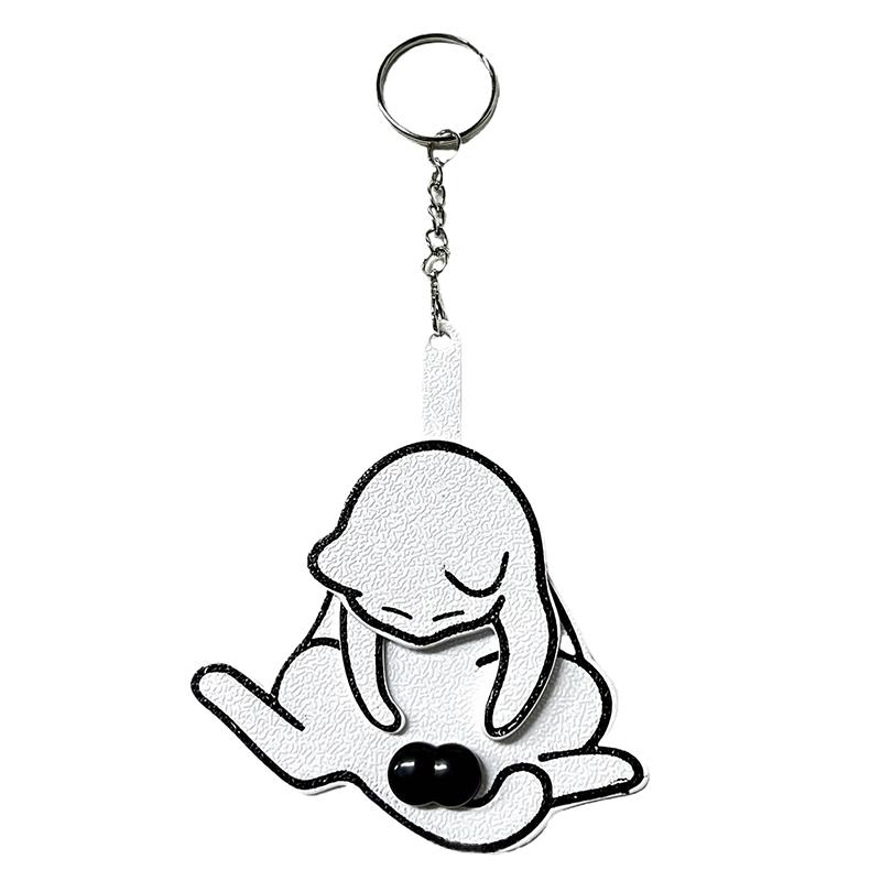 Explosive creative mischief cat rotatable keychain backpack pendant figurine gift toy