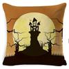 Halloween Horror Ghost Festival Pumpkin Series Linen Pillow Case Set Sofa Cushion Pillow