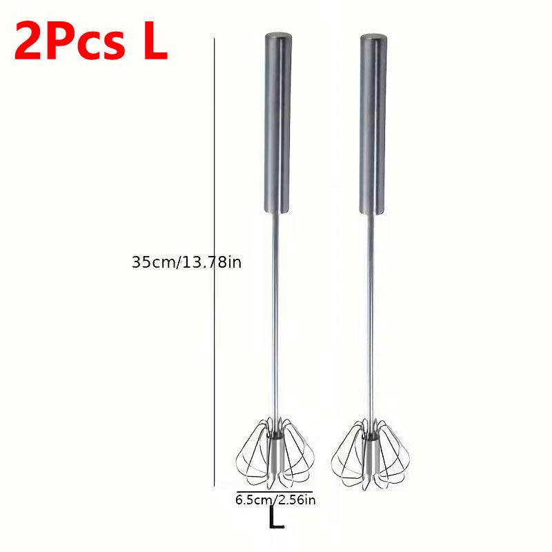 Hand Pressure Egg Beater Rotating Semi-Automatic Mixer Coffee Milk Mixing Egg Beater Balloon Wire Whisk Egg Kitchen Baking Cooking Tools