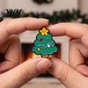 Santa Claus Clothing Accessories Christmas Cartoon Enamel Brooch, Elk Snowman Tree Badge Pin, Outfit Decor Bags Scarves Clothes Decorative Accessory