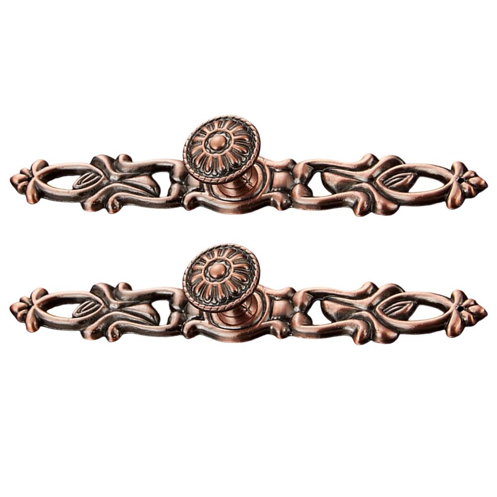 Retro Cabinet Pulls Vintage Red Bronze Door Handles Kitchens  Furniture Door Handles Wardrobe Drawers Knobs Furniture Hardware