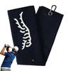Black/Gray color Funny Tiger Embroidered Golf Towel, Microfiber, Hand Wash Only, Waffle Texture, Soft Material