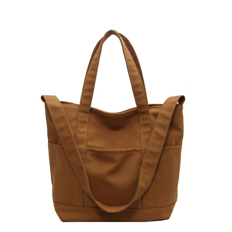 

Холщовая сумка большой вместимости женская студенческая сумка-мессенджер для занятий, сумка-тоут, простая тканевая сумка, сумка на плечо, холщовая сумка хаки