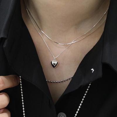 Ctwins SILVER925 BIG HEART NECKLACE