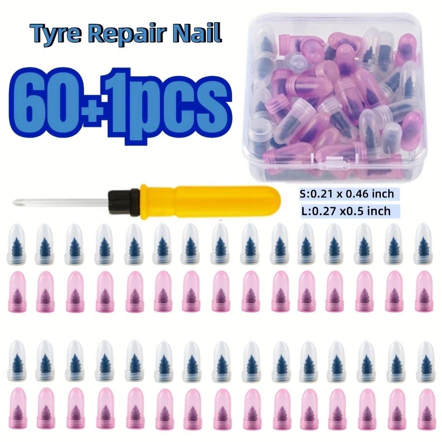 

Glue-Free Tubeless Tire Repair Kit - Screw Plug Puncture Fix for Bike/Car/Motorcycle/Scooter, Fast & Easy w/ Durable Metal Tool