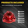 Black/Red Blow Off Adapter Valve Set For CT4 Cadillac Silverado Sierra 2.7 Turbo