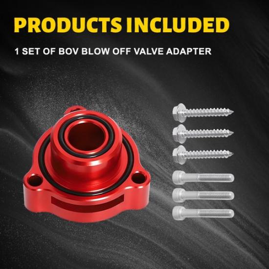 Black/Red Blow Off Adapter Valve Set For CT4 Cadillac Silverado Sierra 2.7 Turbo
