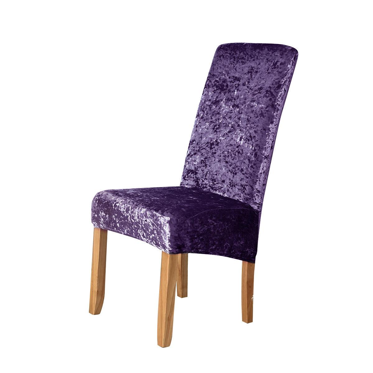 

Эластичный золотой бриллиантовый флис Всеобъемлющий чехол для стула Отель Отель Домашний чехол для обеденного стула Стиль Wishebay Standard темно-фиолетового