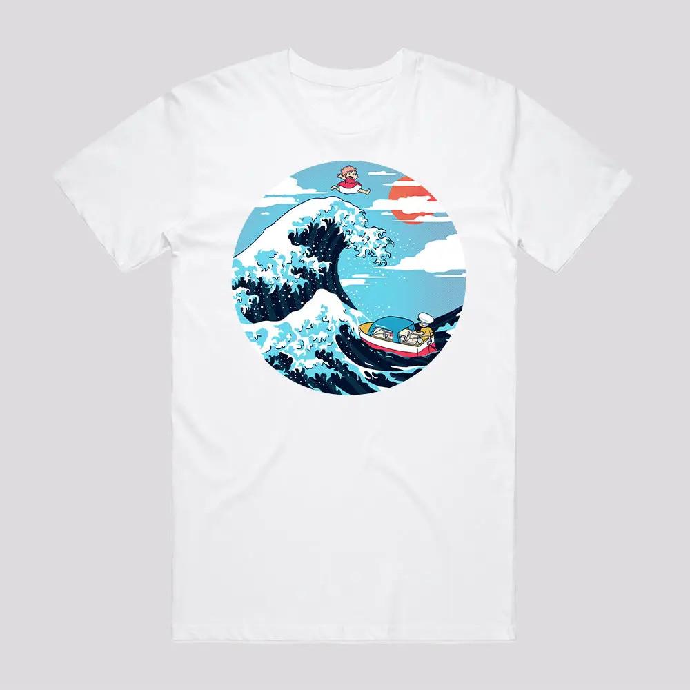 Anime Die Große Welle von Ponyo T-Shirt Größe S 4XL Geschenk für Freunde Kinder