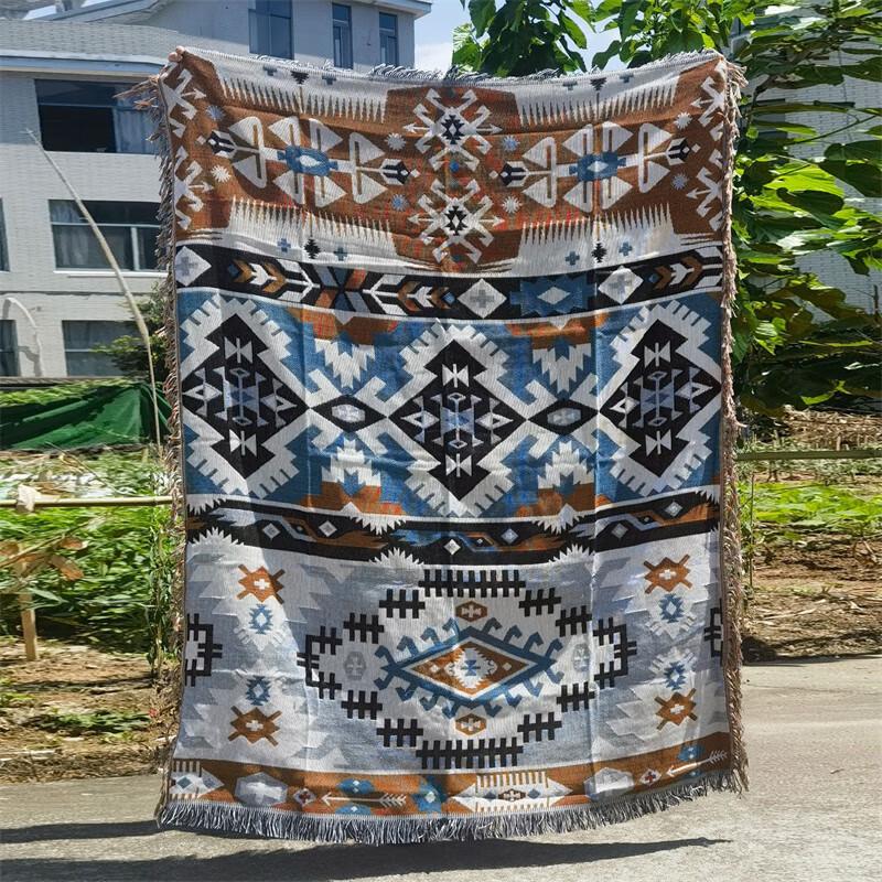 Thickened Ethnic Bohemian Camping Blanket 180x230cm