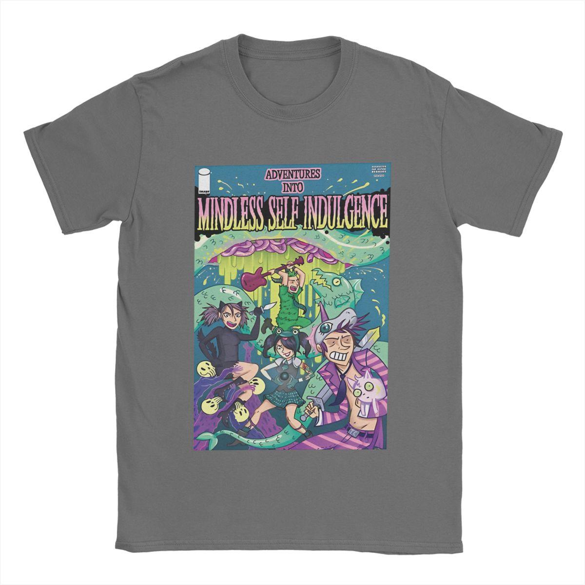 XIXI Fashion Vrije tijd Gedachteloze Zelfgenoegzaamheid MSI Comic T-shirts Heren Katoenen T-shirts Punk Band Muziek Korte Mouw Tee Grafische merchandise L