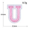 Exquisite Pink Embroidered Alphabet Patch for Jackets & DIY Decor