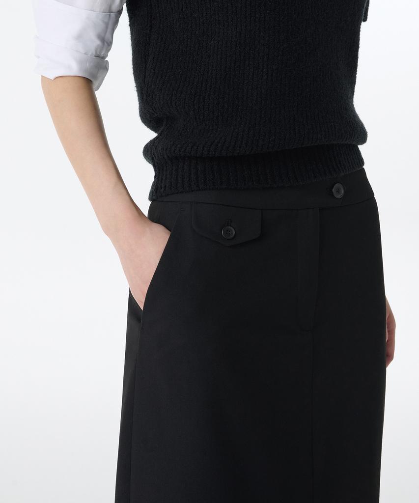 Musinsa Standard Woman Women'S Straight Maxi Skirt [Black]