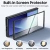 Leather Protective Case with Hinge Protection and Built-in Screen Protector for Samsung Galaxy Z Fold 7-Black