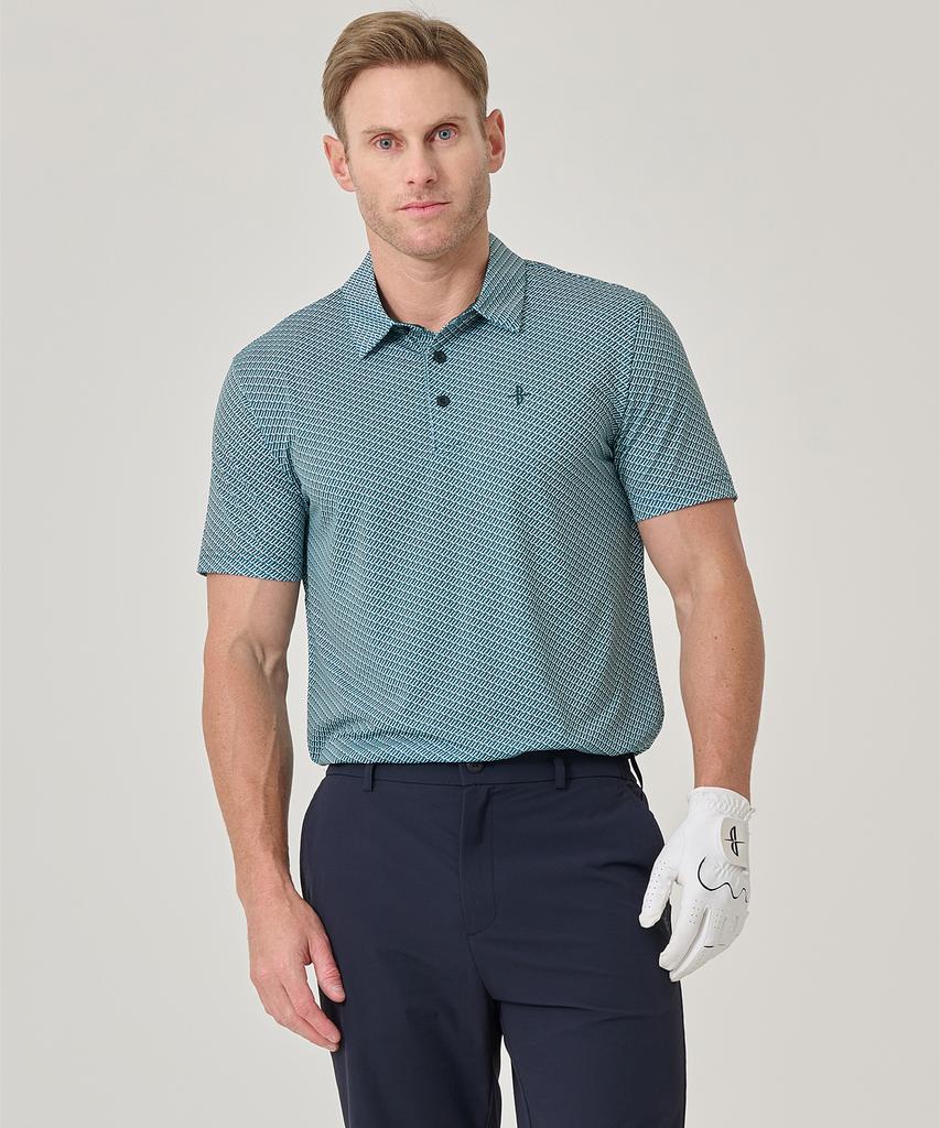 BILTMORE Men'S Plaid Print Collared T-Shirt