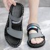 Men's Slippers Summer New Sandals Men PU Leather Sandals Adult Thick-soled Beach Shoes Male Non-slip Open-toe Casual Sandals