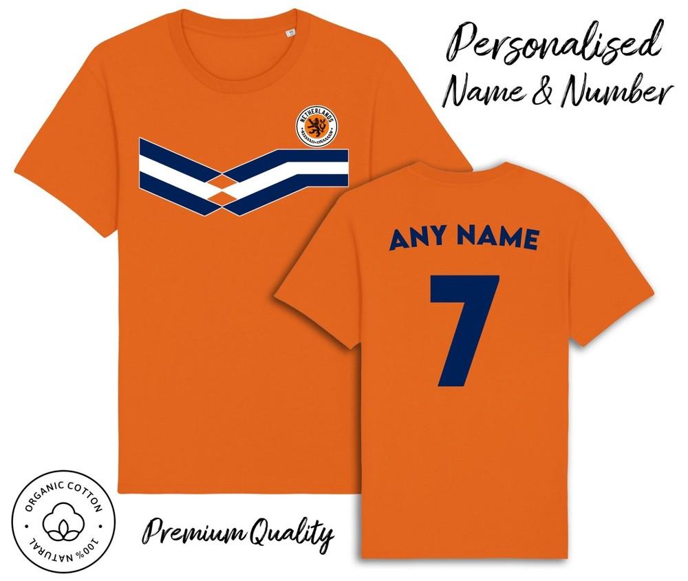 

Нидерланды Футболка 2024 Персонализированное Имя и Номер Взрослая , Футбол Голландия XL