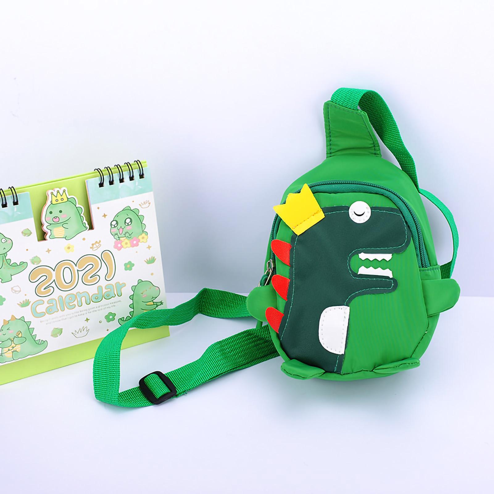 

Cute Small Dinosaur Shoulder Bag Portable Cartoon Chest Daypack With Adjustable Shoulder Strap for