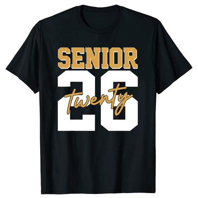 Abschlussjahrgang 2026 Oberstufenjahr wird geladen Lustige Senior 2026 Grafik 100% Baumwolle T-Shirts Herren Damen Locker Oversized Streetwear T-Shirt
