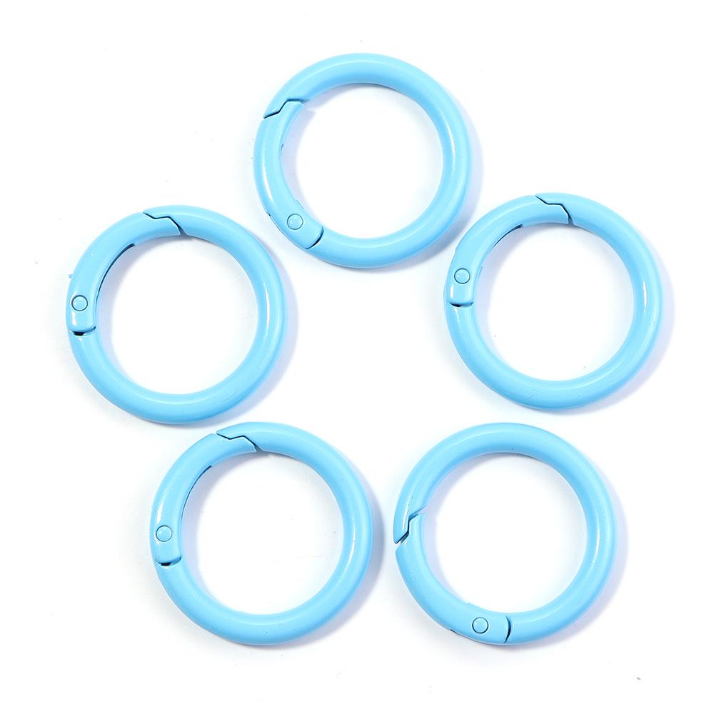 5-10Pcs Alloy O Ring Spring Clasps Openable Round Carabiner Keychain Clips Hook Dog Chain Buckle DIY Keyrings Jewelry Connectors