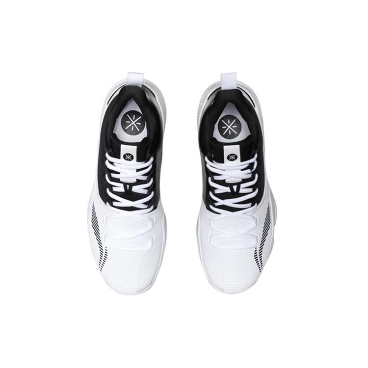 Li Ning Patchwork Mid top Basketball Shoes Men's Black White ABPN041-2