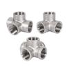BSP Male+Female Threaded 3 4 5 Way Tee Y X Pipe Fitting 1/4" 3/8” 1/2" 3/4" 1" 2" Threaded SS304 Stainless Steel Multifunction