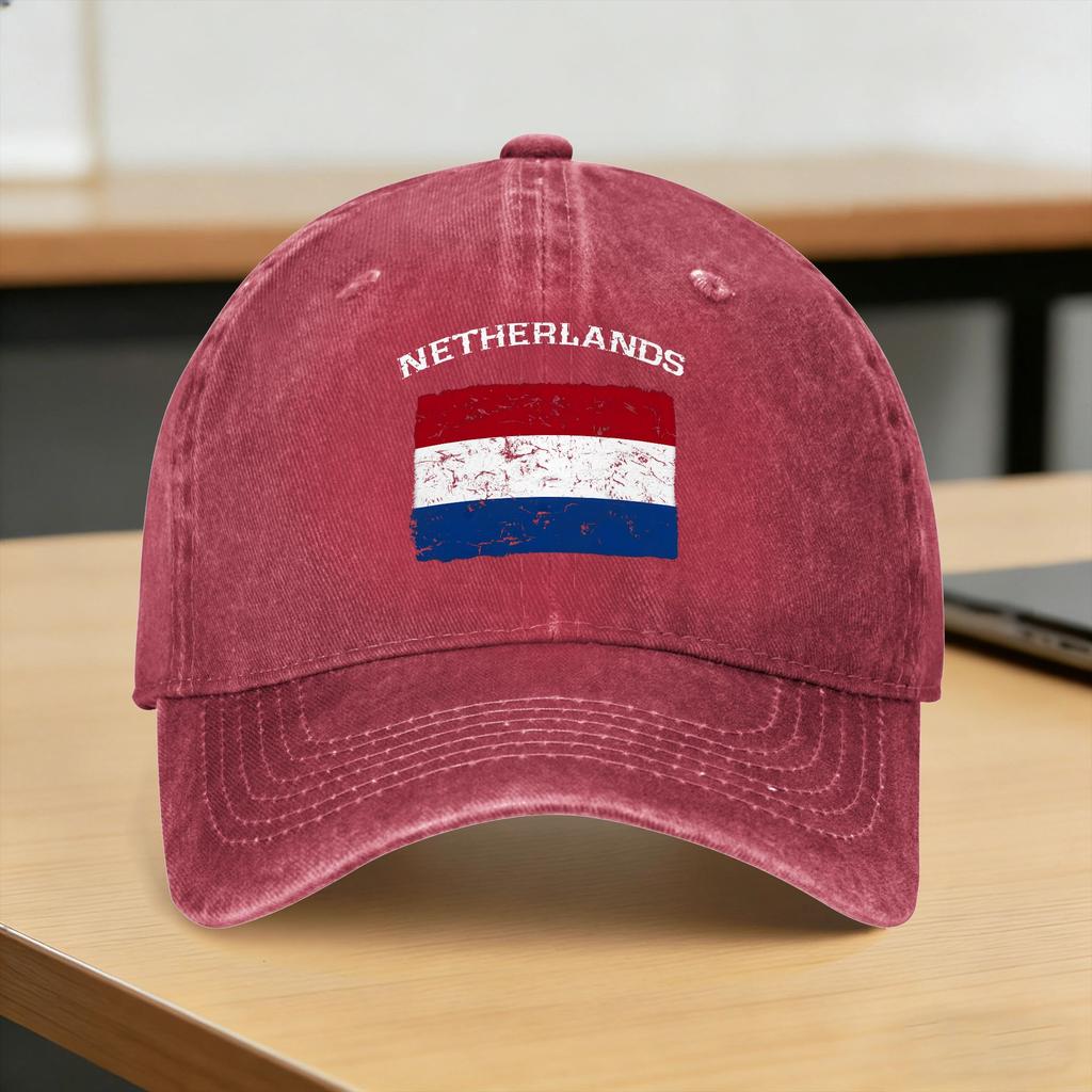 Nederland Flag Casual Baseball Cap For UnisexTeens Summer Hunting Camping Trucker Hat Streetwear Wholesale Baseball Caps