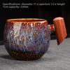 Kiln-changed Ceramic Wood Handle Mug Office Coffee Cup Creative Tea Cup Personalized Household Milk Cup