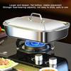 Stainless Steel Baking Pan With Lids Deep Dish For Fish/Pasta/Grilling Oven & Dishwasher Safe Cookware