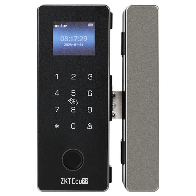 ZKTECO GDL-F618 Bluetooth Smart Fingerprint Glass Door Lock CN plug (adapter included)
