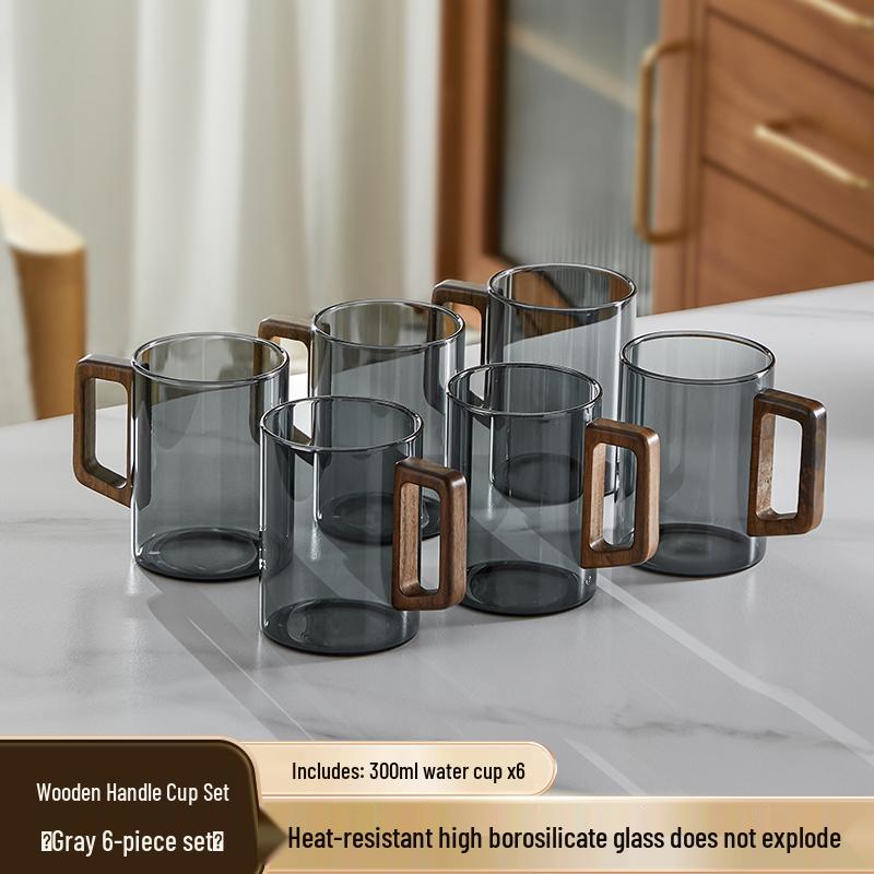 Hitzebeständiges Glasbecher-Set für Tee und Wasser