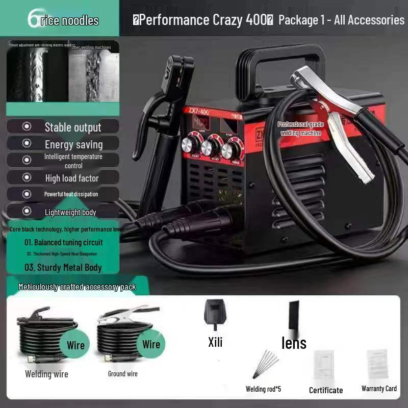 Portable All-Copper 220V Mini Electric Welder, Two-Phase, 250-400A, Automatic Full Set