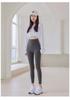 Women's Zipper Abdomen Control Shark Skin Pants: Plus Velvet, Thick Warm Button-Up Yoga Base Layer for Autumn/Winter.