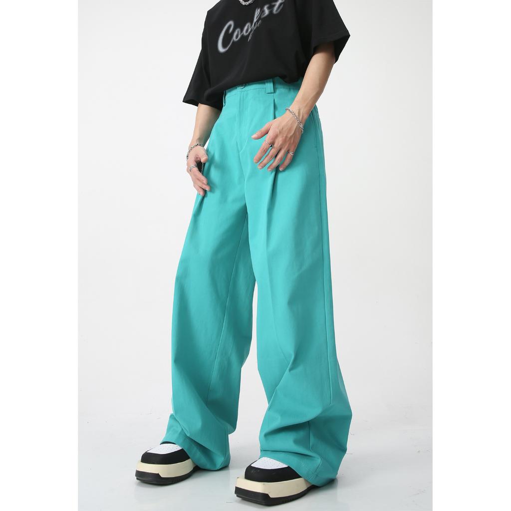 Men's Spring/Summer New Korean Edition Loose Floor Sweeping Dad Casual Pants Multi Color Fashion