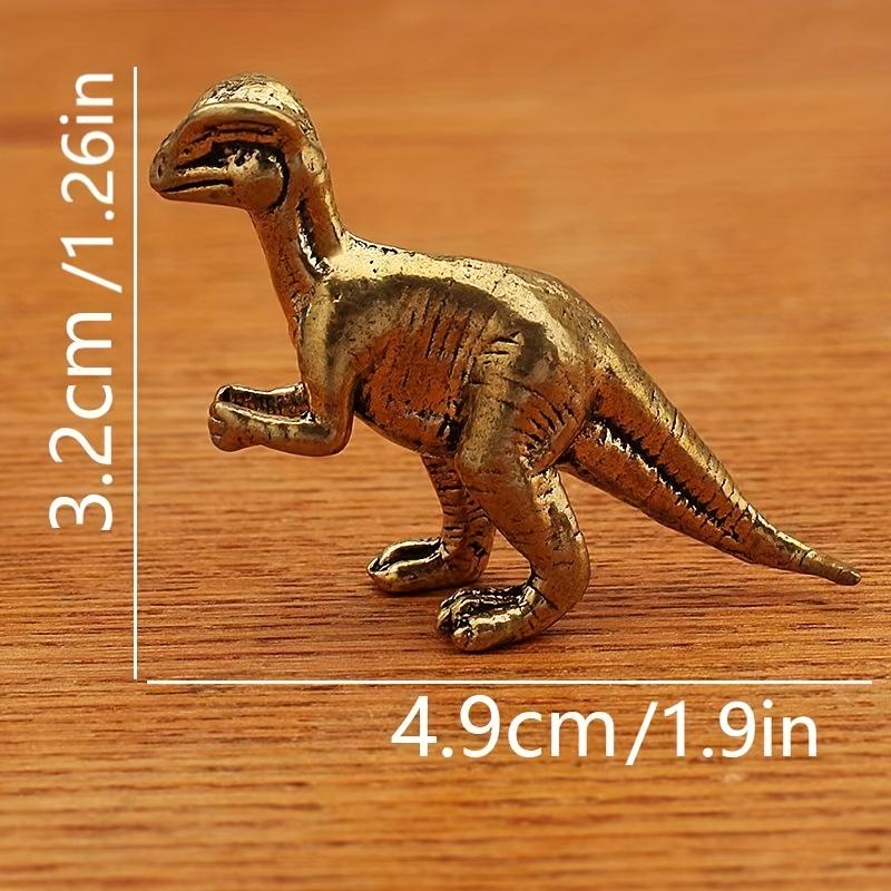 Miniature Antique Jurassic Brass Dinosaur Ornaments Figurines Bronze Dinosaur Statues Copper Mini Desktop Crafts Home Decor Gift