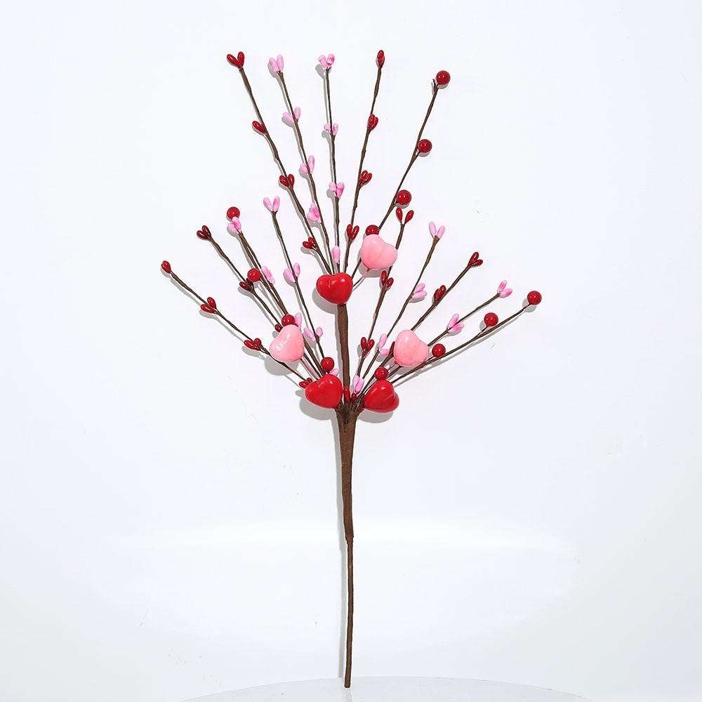 1pc Red and Pink Heart-shaped Flowers DIY Creative Bouquet  Anniversary Gift